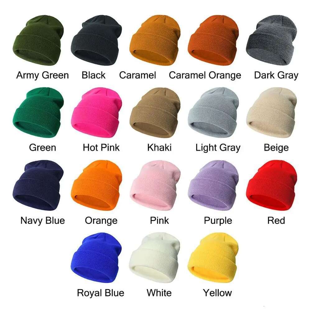 Ddmyshoesvip 2-6 Years Kids Winter Trendy Solid Soft Knit Warm Beanies Baby Beanie Hat For Boys Girls