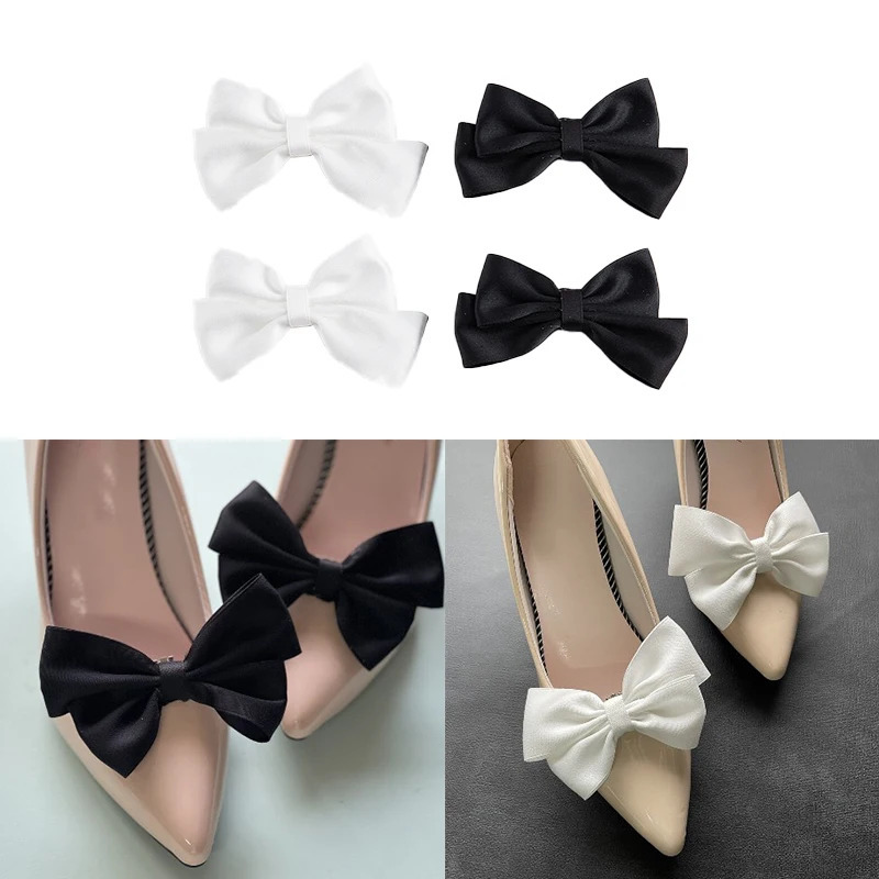 1Pair Bow Flower Shoes Accessories Wedding Bride Charm Shoe Buckle Decor Clips 250219