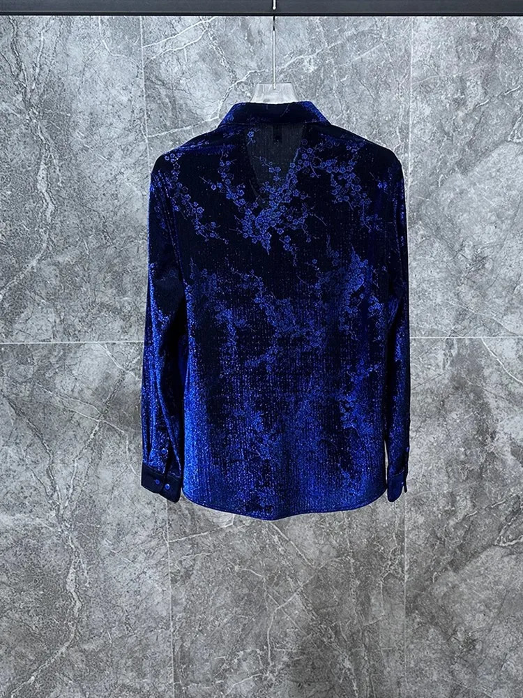R09242 Fashion Mens Shirts Runway European party style Mens Clothing 250220
