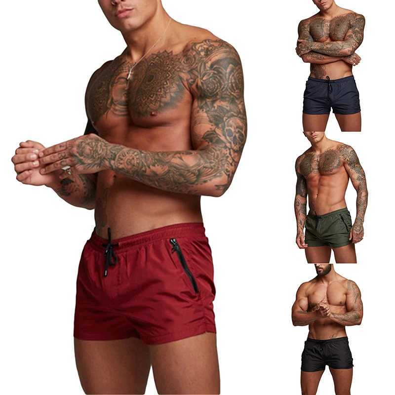 2024 Summer Running Shorts Men Elastic Waist Jogging Gym Fitness Shorts Quick Dry Training Casual Shorts Pants Male X250220