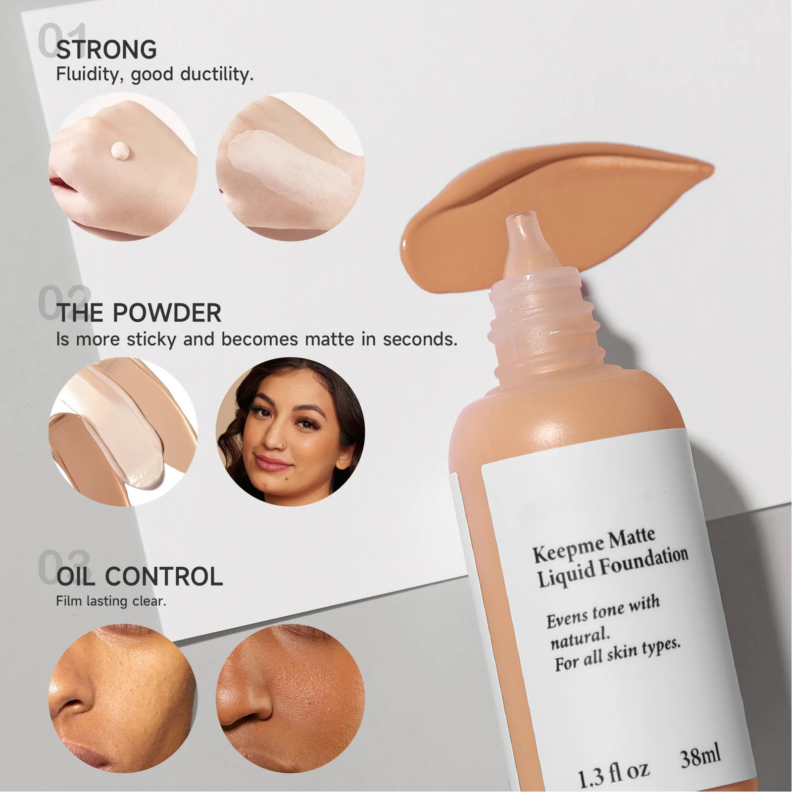 13 Color Liquid Makeup Foundation Dry Skin Concealer Moisturizing Face Base 250217