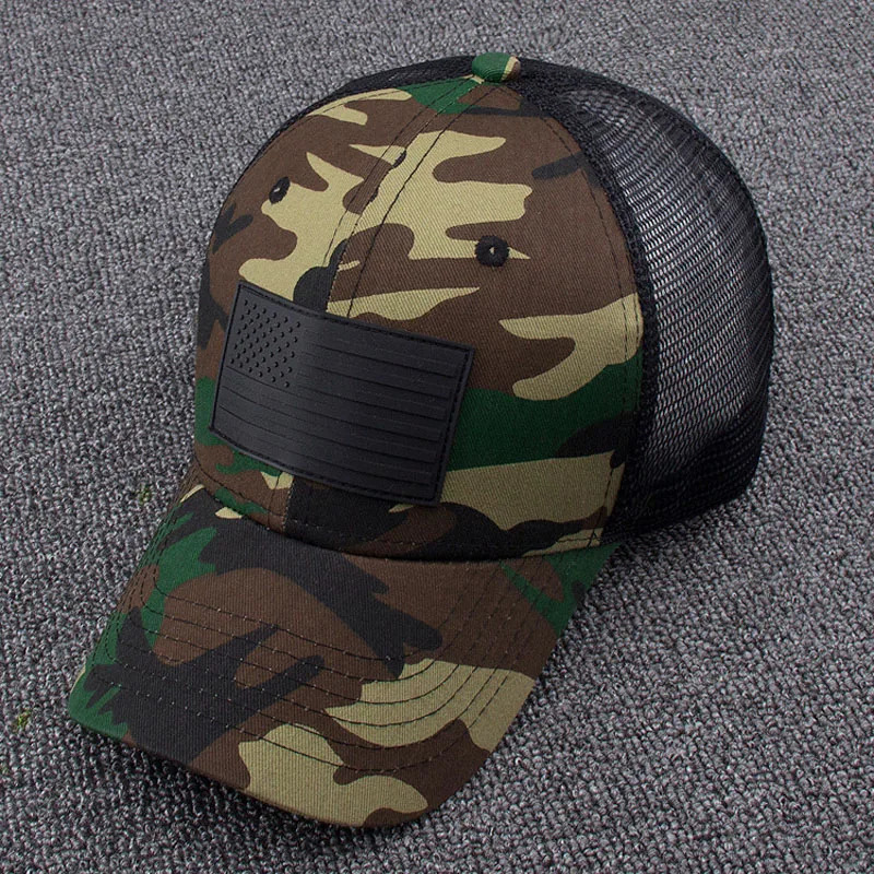 Fashion USA Flag Camouflage Mesh Baseball Cap Men Women Breathable Dad Hat Bone Outdoor Camo Trucker Hip Hop Caps 250218