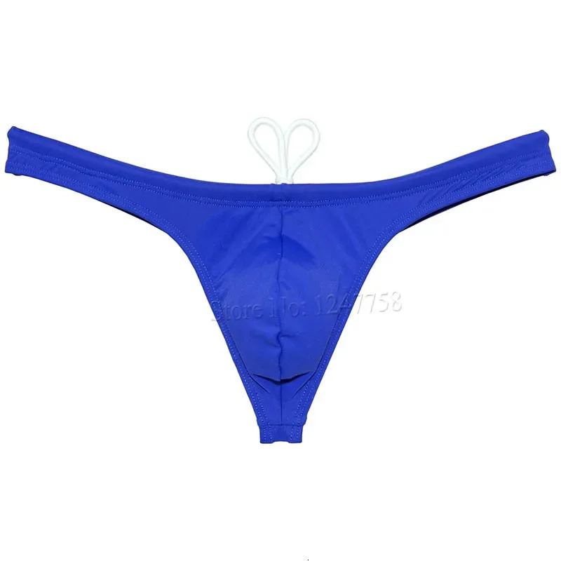 Mens Swim Thong Swimwear Pouch Bikini Swimsuit Tback Smooth Swimming Trunks Male Beach Shorts 250220