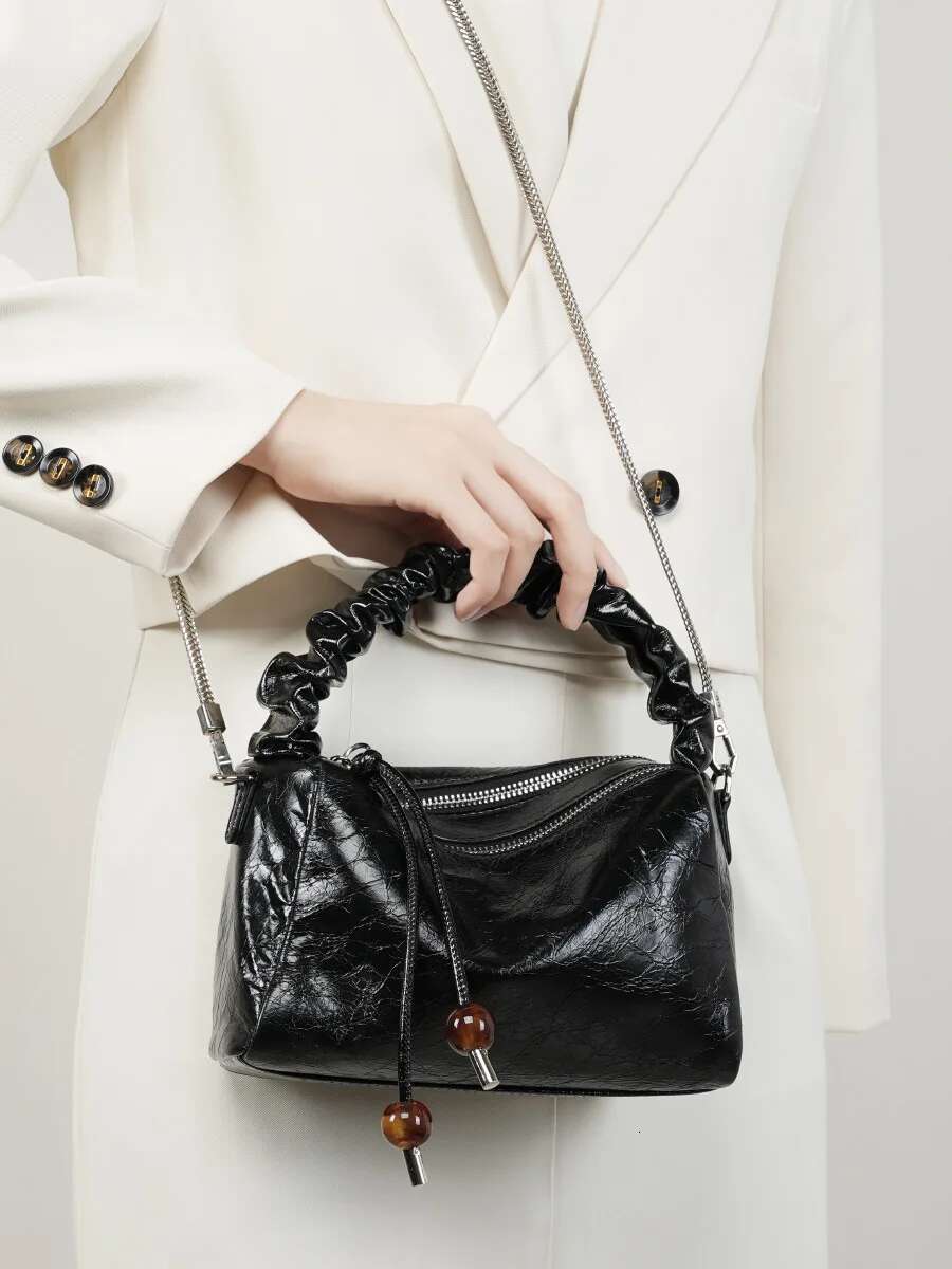 YANATARI Genuine Leather Woman Shoulder Handbags Ladies Crossbody Bags Designer Minimalism Chinese Style Bag