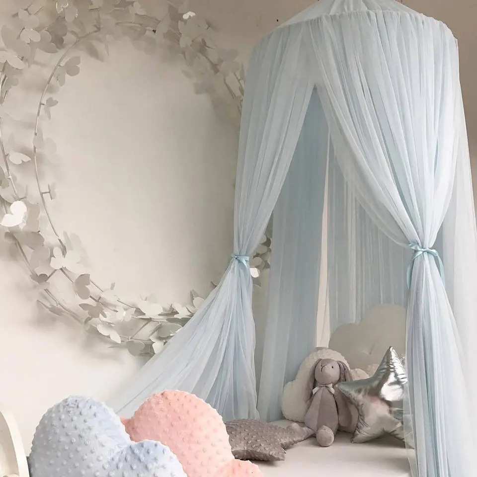 Baby Canopy Mosquito Net Bed Canopy Curtain Bedding Crib Netting Pink Girls Princess Play Tent for Kids Children Room Decoration 250219