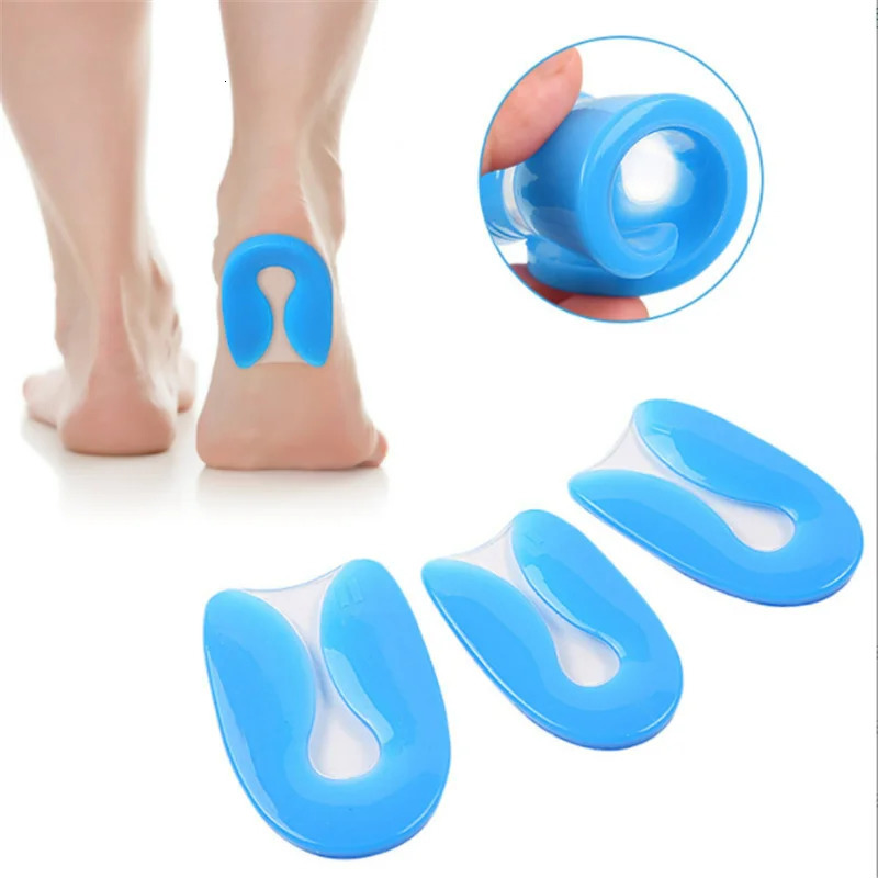 Silicone Gel Insoles Heel Cushion Soles Relieve Foot Pain Plantar Fasciitis Protectors Spur Support Shoe Pad Feet Care Inserts 250219