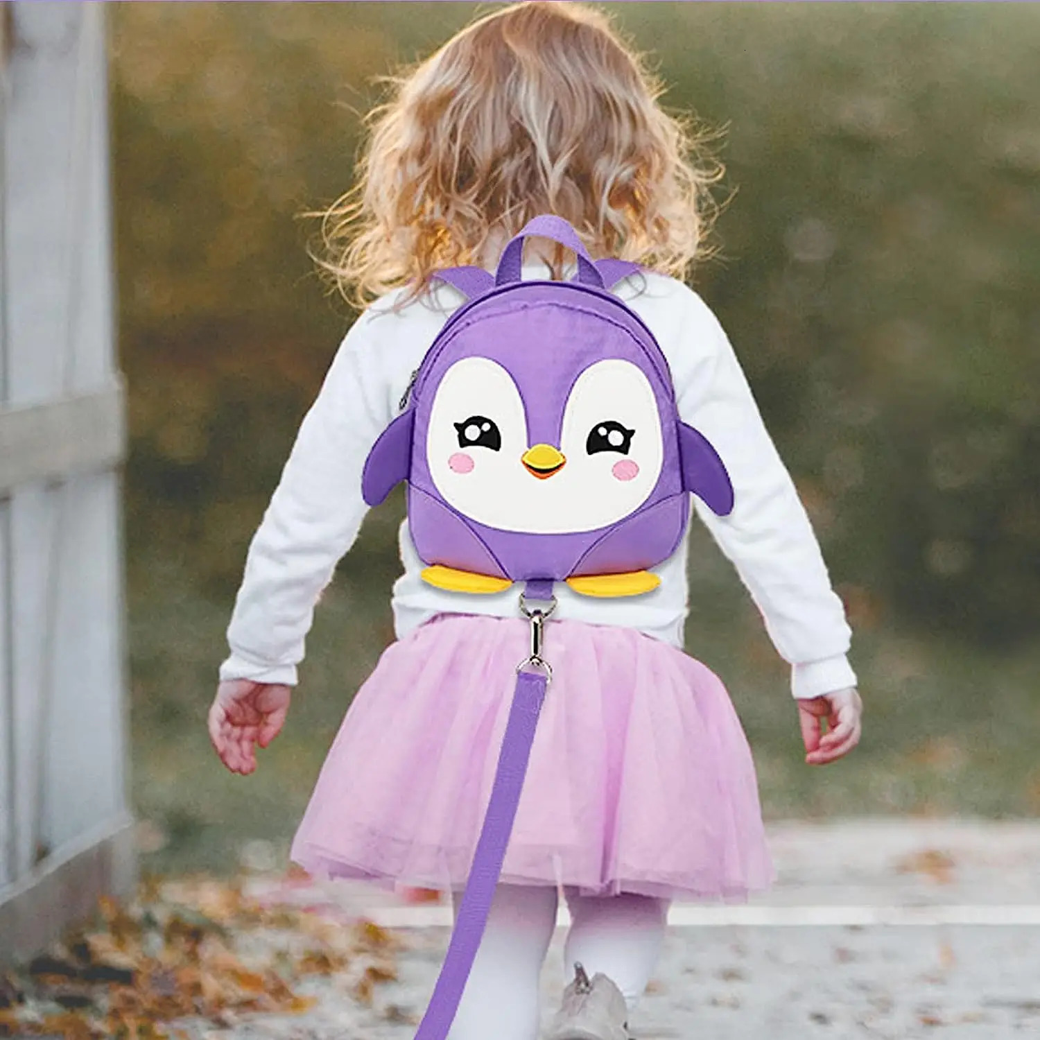 Toddler Harness Backpack Leash Cute Kid Backpacks with Anti Lost Wrist LinkPurple 250219