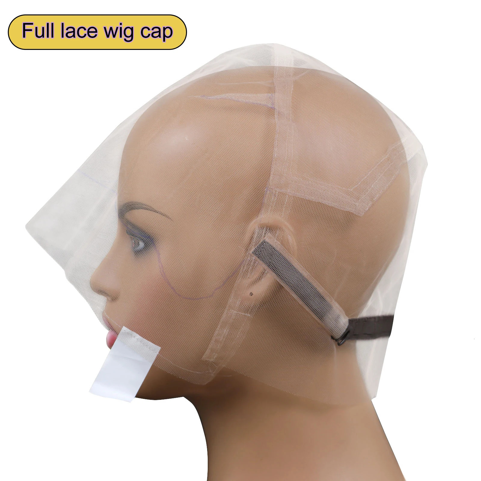 Swiss Lace Ventilated Wig Cap Full Lace Caps For Making Wigs Women With Adjustable Strap Lace Front T Part 13x4 13x6 4x4 360 250214
