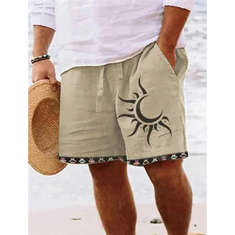 Vintage Artistic Patterns Swim Trunks For Men Ethnic 3D Print Short Pants Summer Casual Breathable Fitness Street Beach Shorts X250220