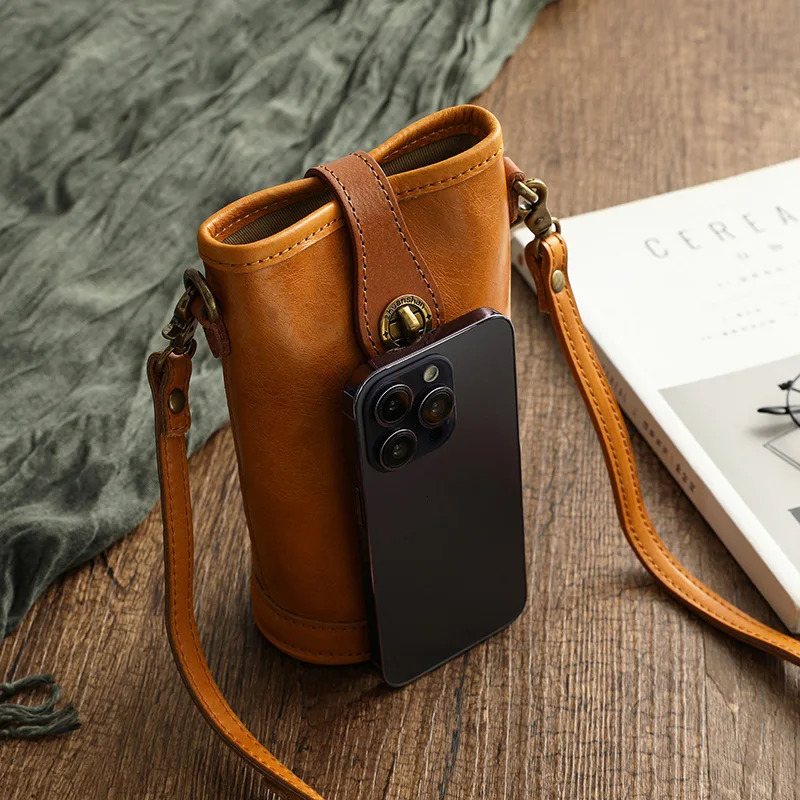 Cowhide Bag Simple All Match Solid Small Crossbody Bags Vintage Genuine Leather Shoulder Bag Womens Bags 250214