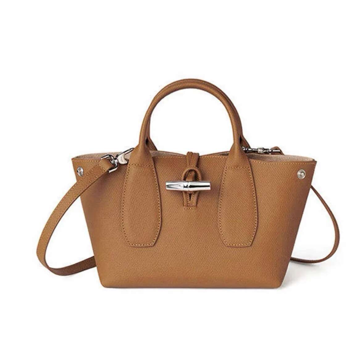 Top Design Bamboo Solid Color Commuting Small Shoulder Bag ROSEAU High-End Handbag