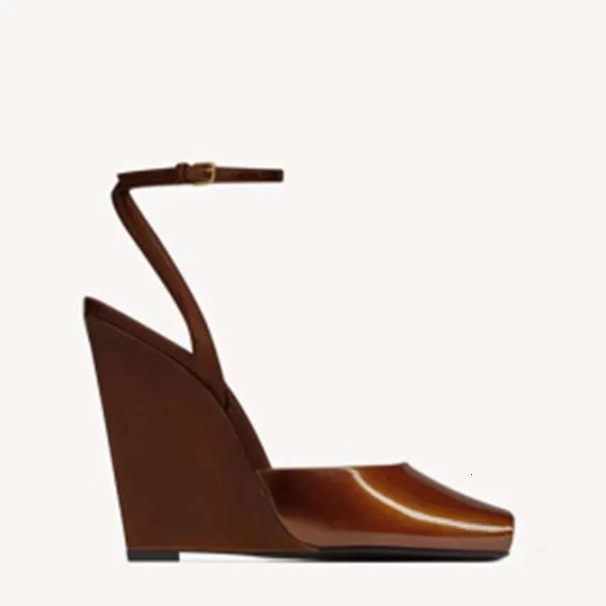 2025 Summer New Slope Fish Mouth Thick Bottom High Heel Shoes Fashion Party Sexy Women's Large Sandals