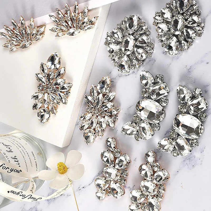 1Pcs Lady Shoe Clips Wedding Bride Shoes Decoration For Women High Heel Removable Jewelry Rhinestones Crystal Decorations 250219