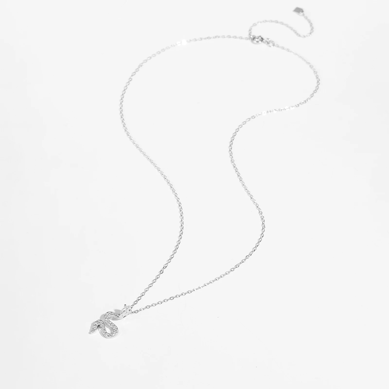 ANDYWEN 925 Sterling Silver Gold Split Plating On Snake Gun Pendant On Chain Necklace Women Jewelry Crystal 250220
