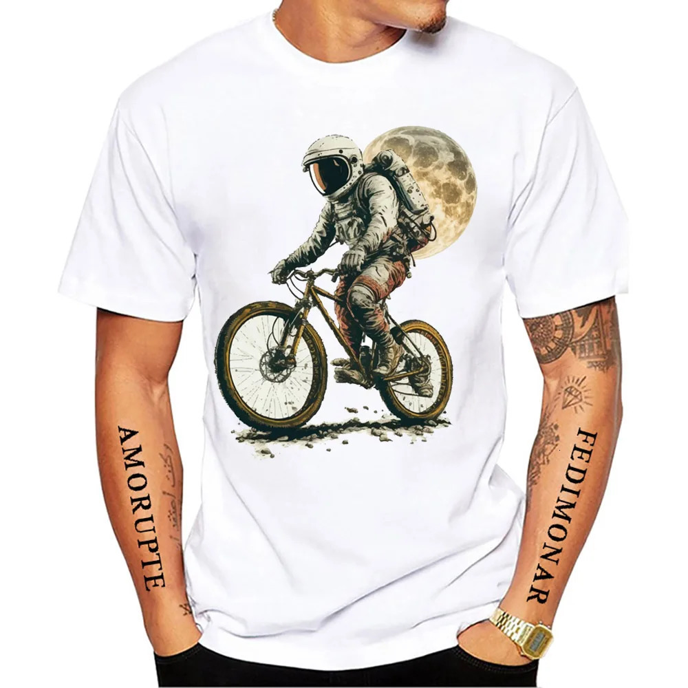 Summer Mens Short sleeved Anatomy Bicycle Gear Deconstruction n Tshirt Funny Printing Boys Casual Top Cool 250213