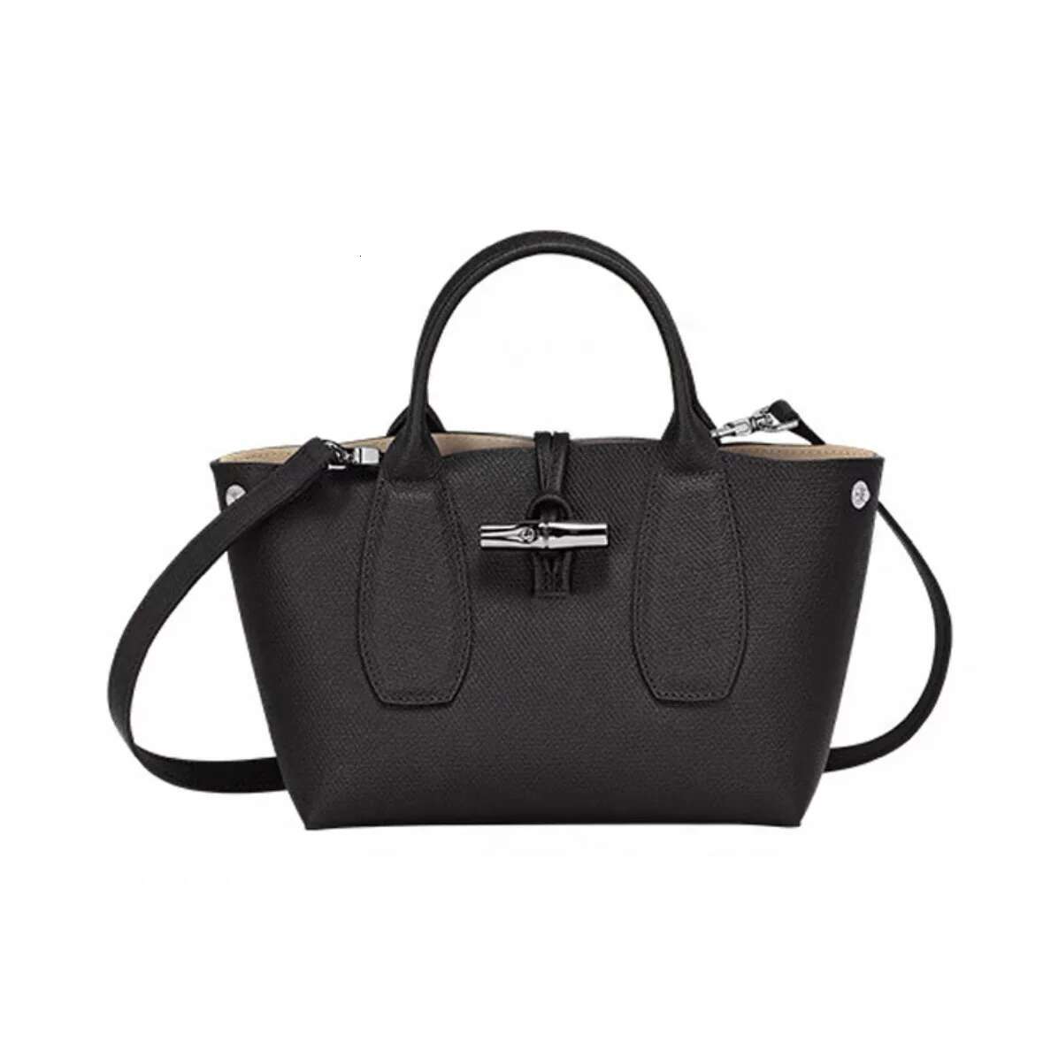 Top Design Bamboo Solid Color Commuting Small Shoulder Bag ROSEAU High-End Handbag