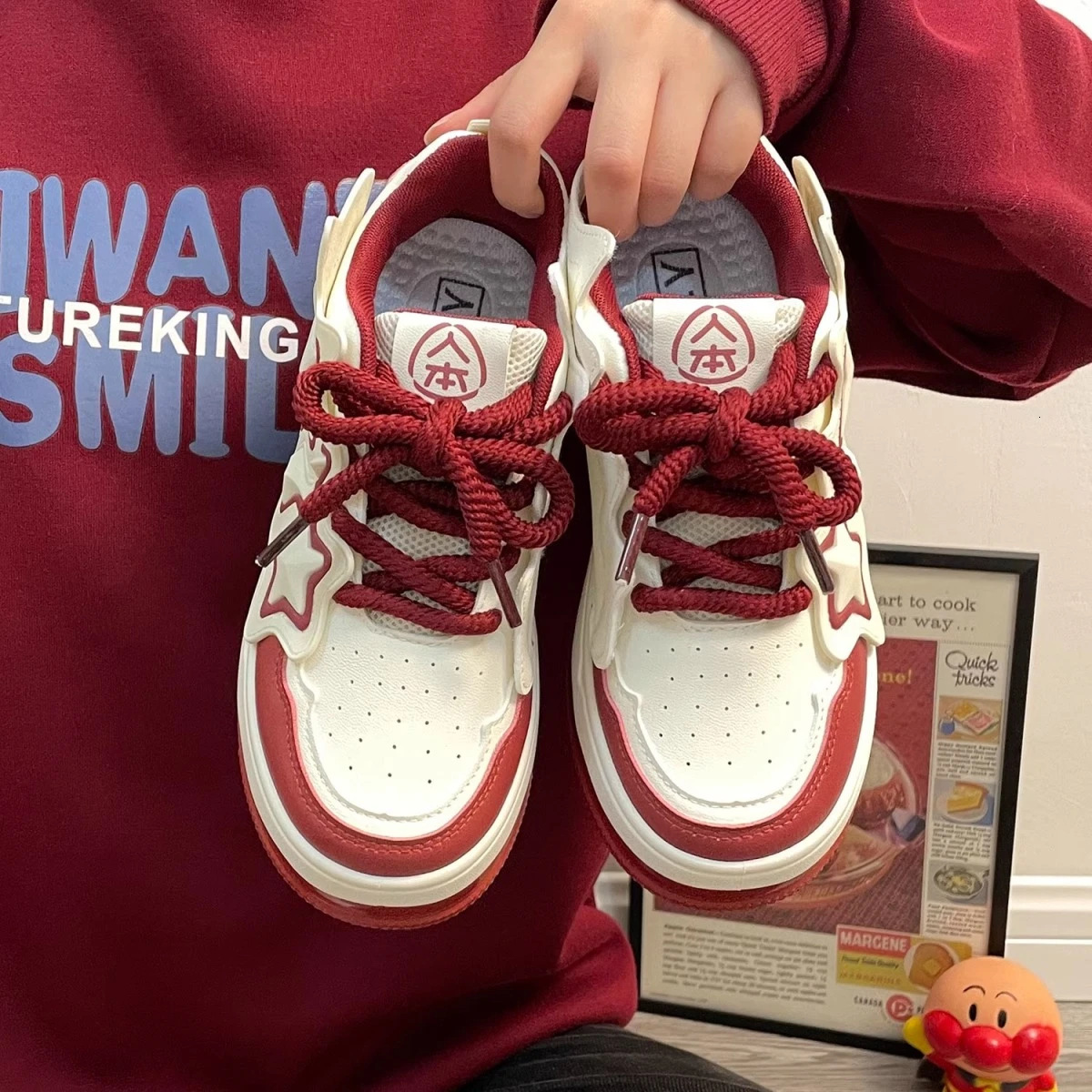 Women's 2025 Spring/summer New Cotton Designer Shoes Personalized Small Multi Functional Sports Shoes Breathable Casual Thick Bottom White Shoes 