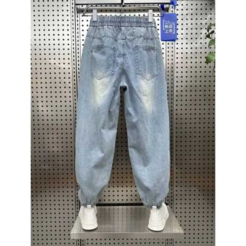 Mens Broken Hole Harlan Jeans Pants Loose Contrast Color Beggar Cargo Denim Pants Baggy Jeans For Men Y2k Streetwear mens pants X250220