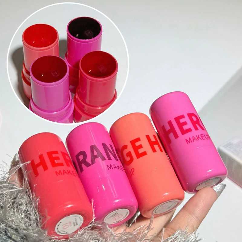 Strawberry Jelly B Stick Brighten Cheek Rouge Dual Use of Lips and Cheeks Waterproof Lasting Red Tint Cheek ColorW250220