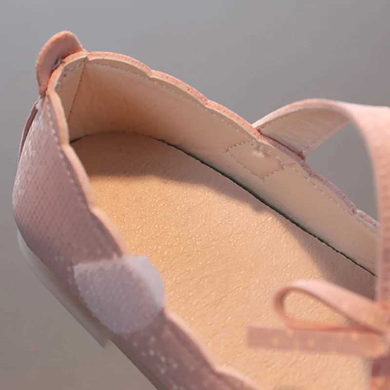 Childrens shoes with anti slip soft sole spring and summer childrens British style fashion bow design elegant leather shoes X250220