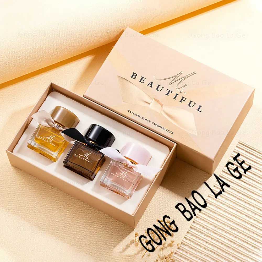 Beautiful Lady Gift Box 75ml Three Piece Set Lasting Fragrance Perfume Balminess Scent Pheromone Eau De Parfum Cologne ToiletteXJ250220