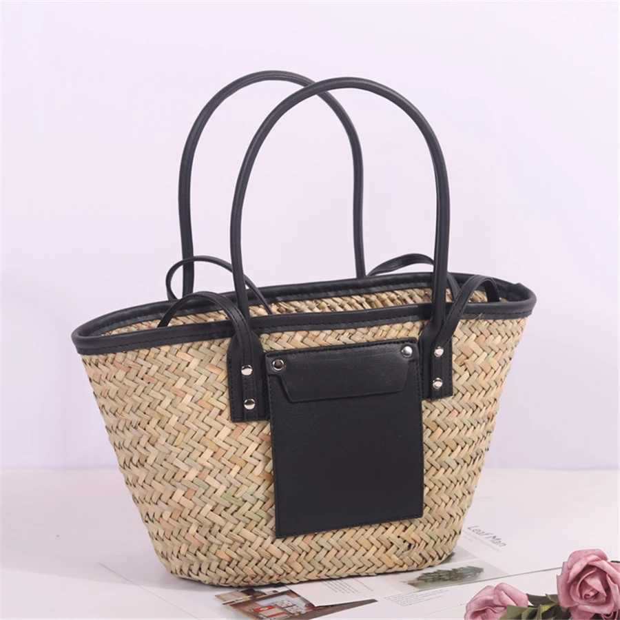 New womens luxury shoulder bag portable womens beach messenger bag shopping bag large hollow handbag Z250219