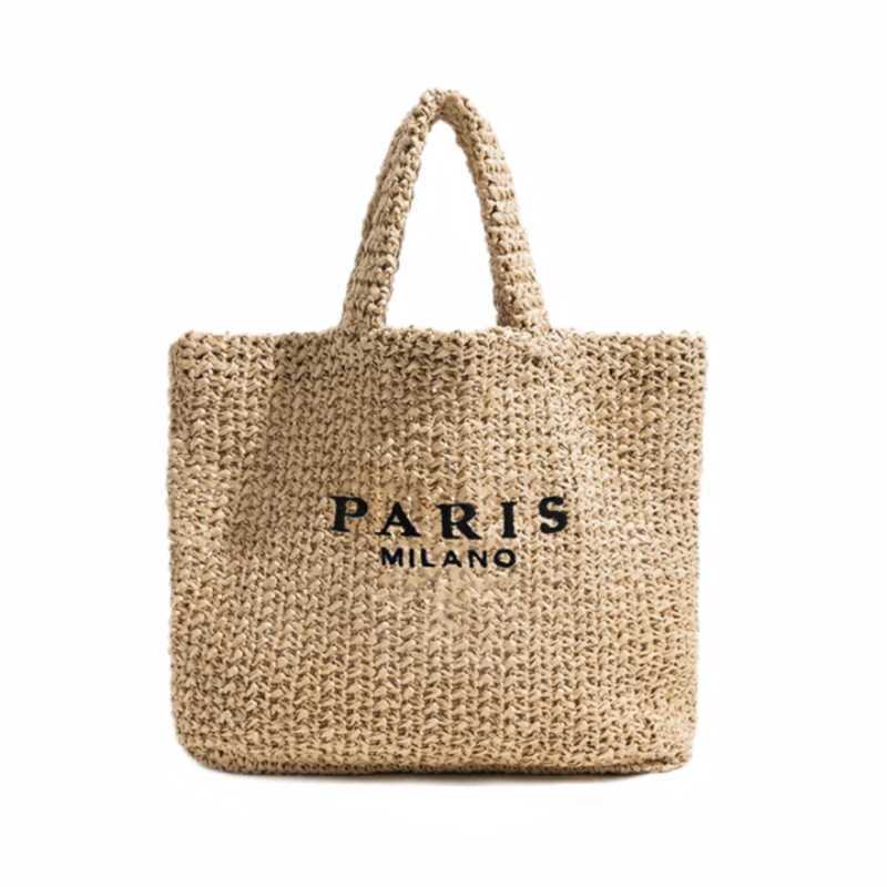 Straw Tote Bag for Women - Large Capacity, Handmade Knitting, hot Summer Travel Beach Shoulder Bag, Casual Simple Portable Handbag