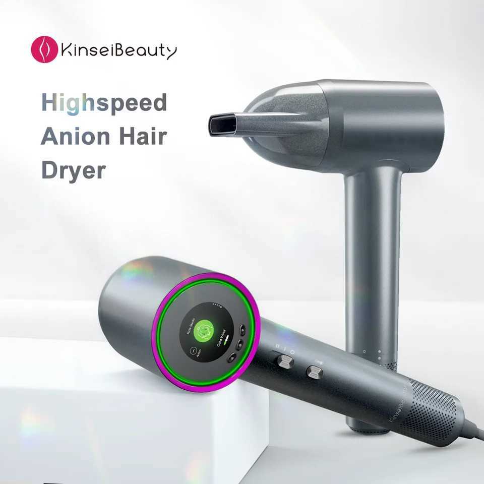 Kinseibeauty High Speed Hair Dryer 0 000rpm Brushless Motor 23m/s Fast Drying 59dB Low Noise Negative Ionic Blow Dryer W250220