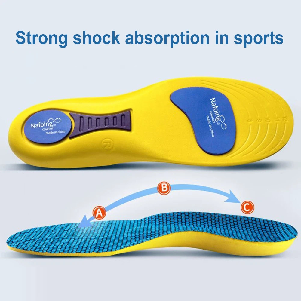1 Pair Norelie Insoles Shock Absorption Plantar Fasciitis Ortic Insole Anti Odor Boot Work Shoe for Runners Athletes 250219