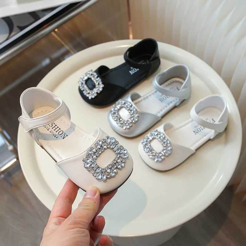 Girls Mary Janes Crystal Cover Toe Luxury Party Wedding Children Princess Shoes Four Seasons Elegant Soft Kids Flat Shoes 23-32 X250220