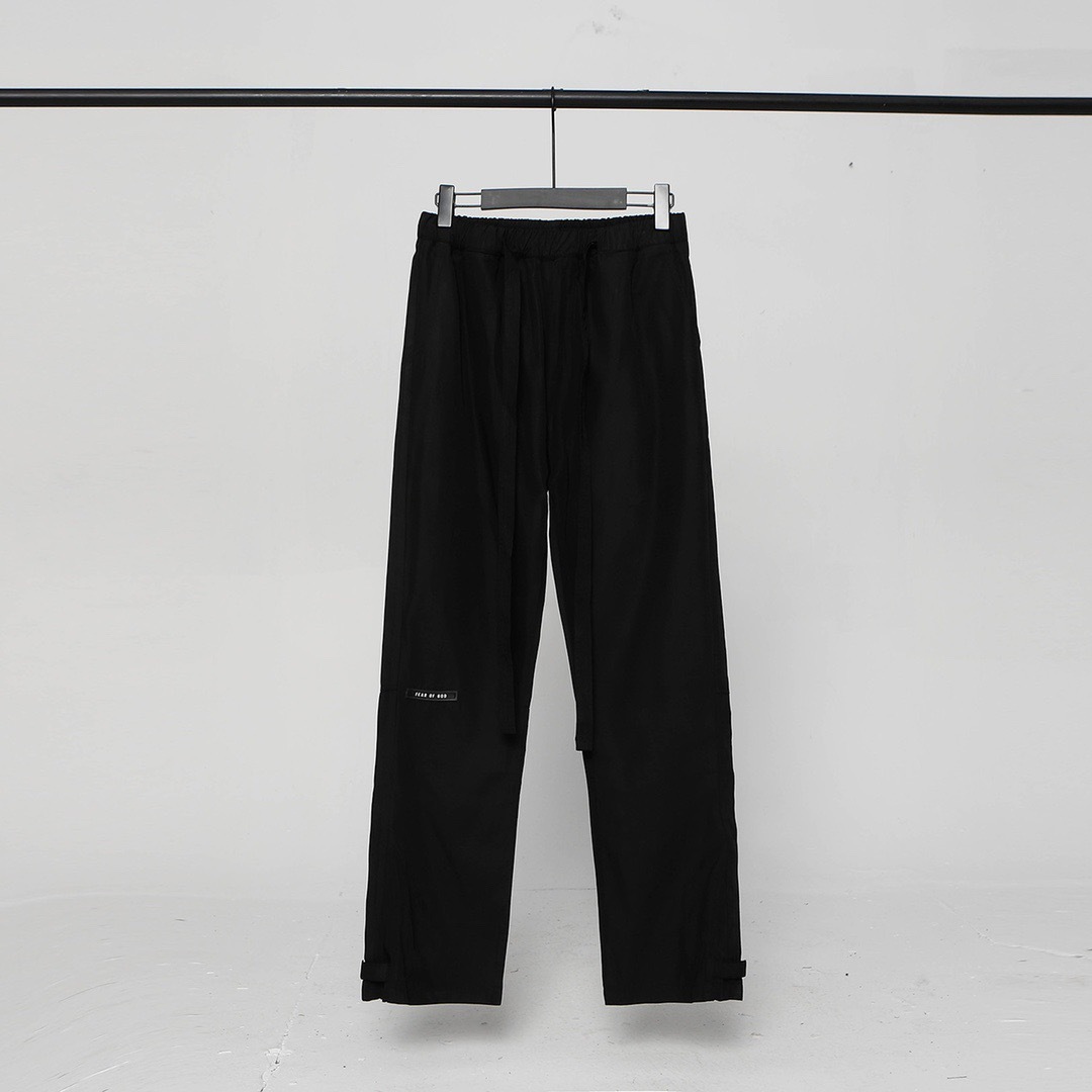 Trendy FOG Season 6 Nylon Splicing Velcro Legs High Street Strap Men's And Women's Couple Pants