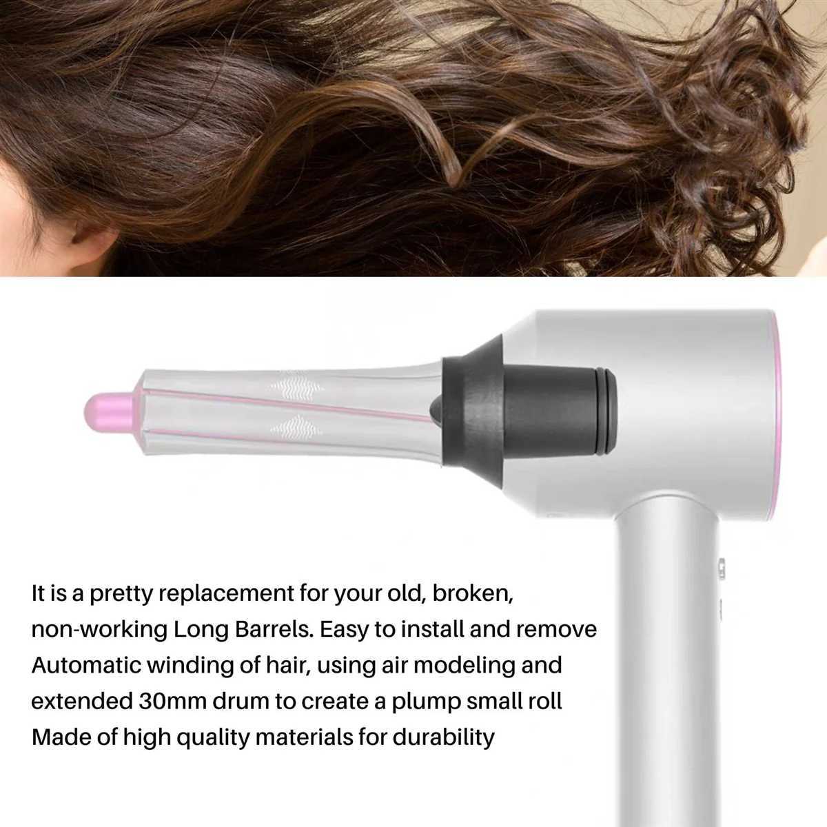 Hair Curling Barrels and Adapter for Hair Dryer Styler Accessories Curling Hair Tool W250220