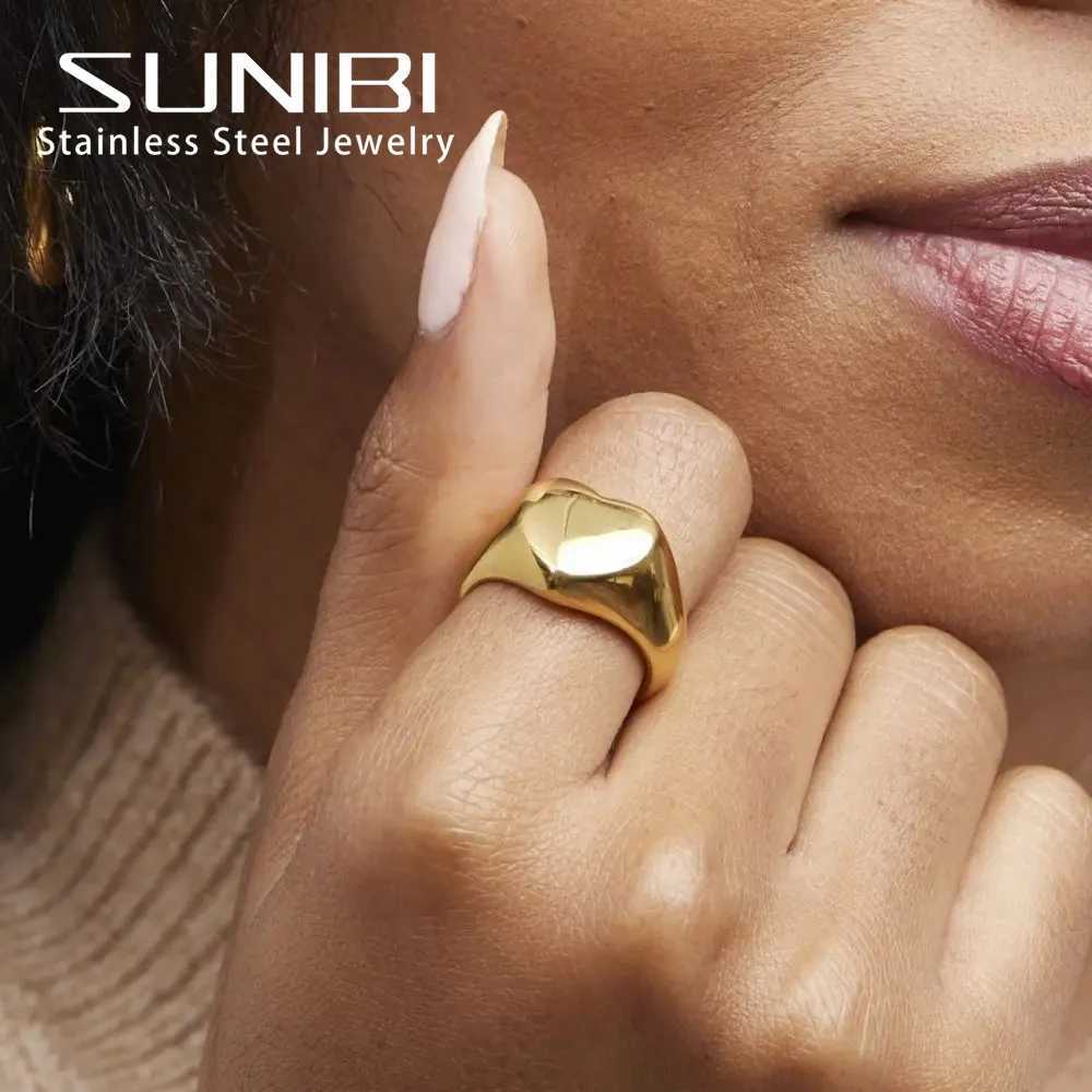 Rantic Stainless Steel Ring for Wan Shaped Birthday Gift Wedding Rings Luxury Quality Jewelry s Dropsing X250220