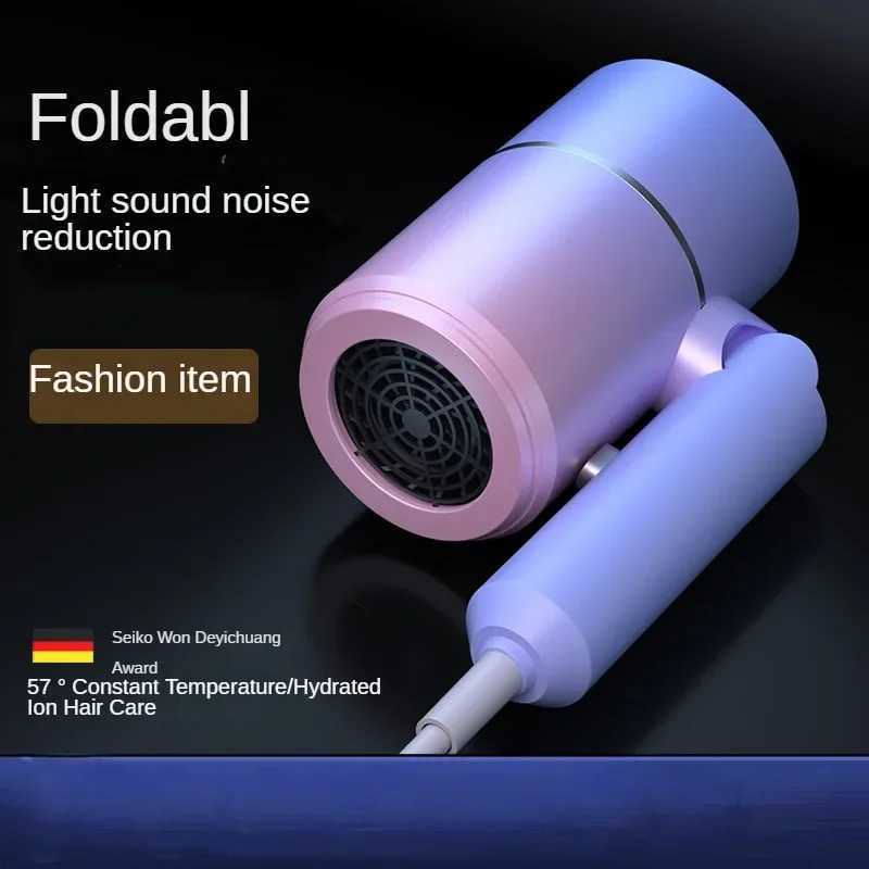 Mini Folding Hairdryer with Carrying Bag Hot Air Anion Hair Care for Home Travel Hair Dryer Dormitory Blow Drier 220V W250220