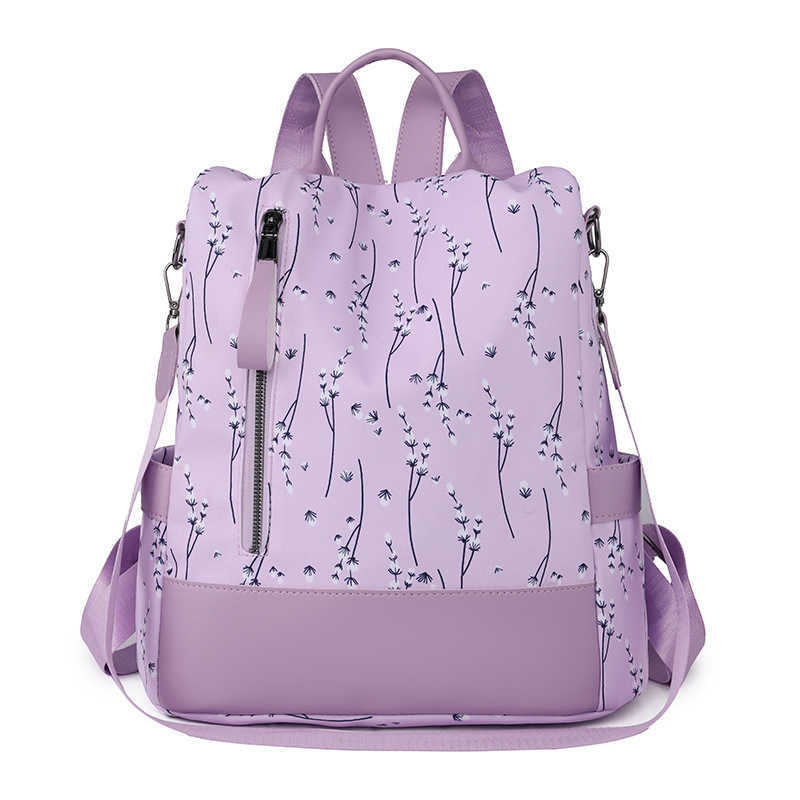 Backpack womens high end feeling large capacity casual Oxford cloth lightweight backpack commuting backpack womens bag