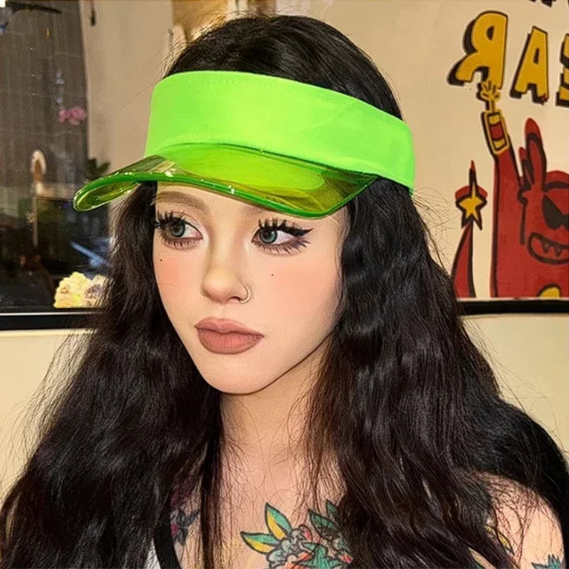 Sun Hats Neutral Golf Hat Sun Protection Soft PVC Outdoor Sports Tennis Running Beach Running Empty Top Sunshade Hat Green 2 Pack 250219