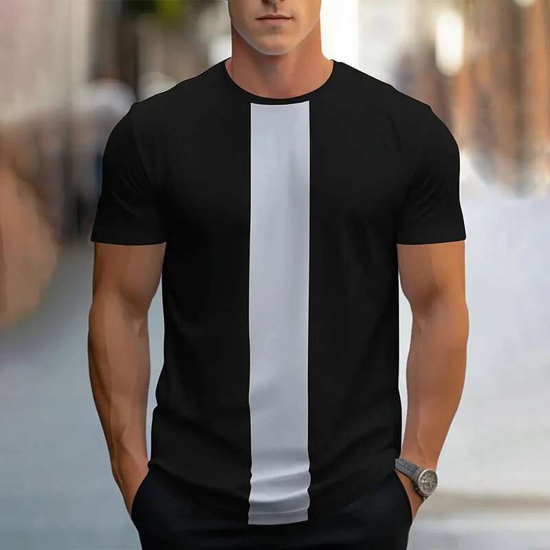 Men's Short Sleeve Round Neck T-Shirt, 3D Printed Clothing, with Mathematical Formula Pattern, Casual, for Summer