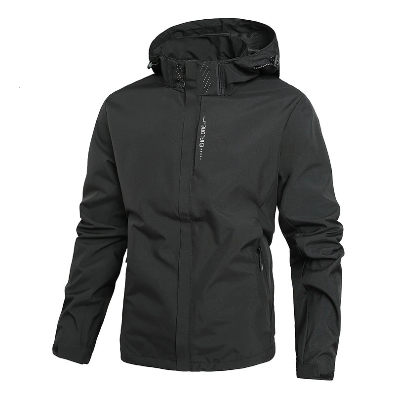 Spring Autumn Men Casual Jacket Outdoor Windproof Waterproof Tactical Coat Detachable Hat Jackets Male M5XL 250218