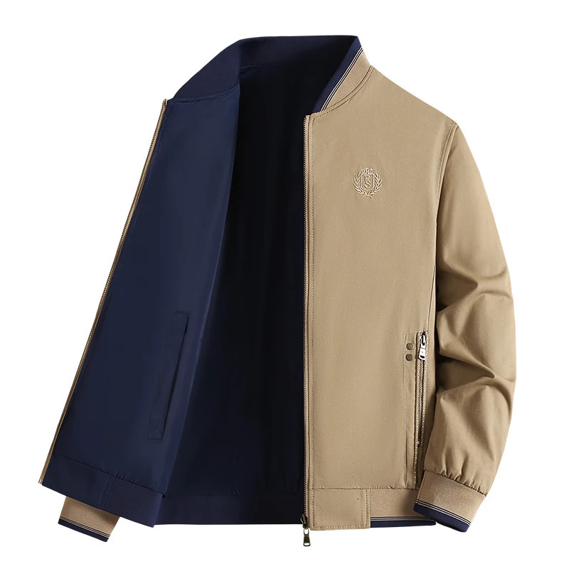 double side wear Mens Highquality Jacket Autumn spring Highend Business Leisure Fashion Outdoor Sports Windproof 250218
