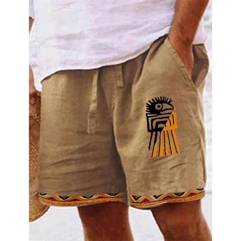 Vintage Artistic Patterns Swim Trunks For Men Ethnic 3D Print Short Pants Summer Casual Breathable Fitness Street Beach Shorts X250220