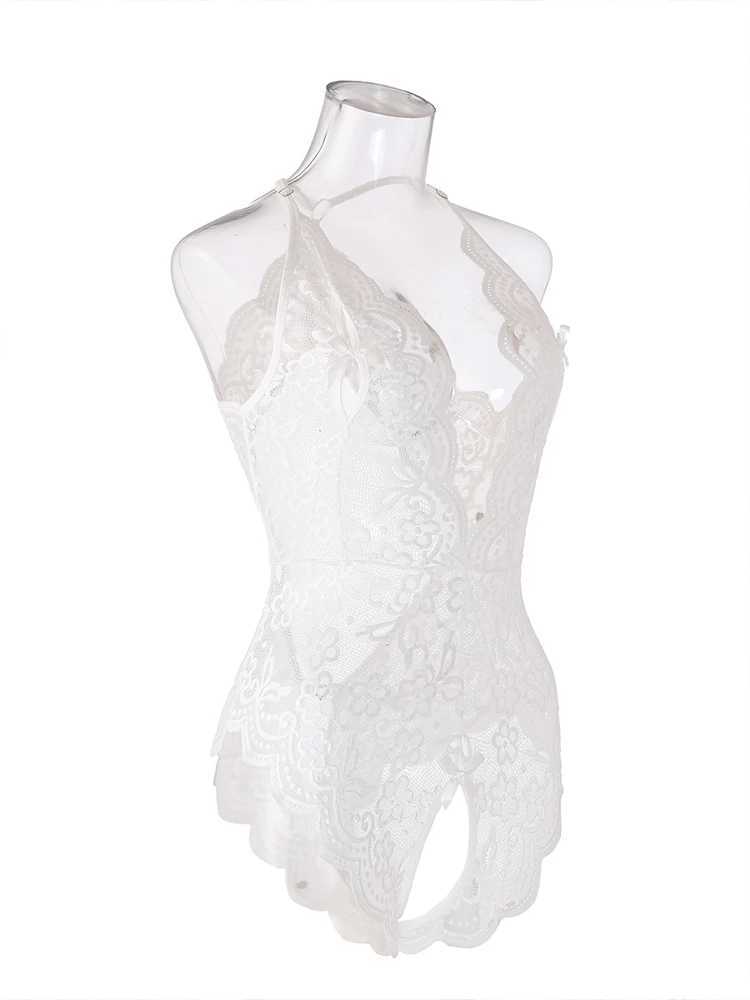 Erotic Hot Sexy Costume Open Crotch Bra Lace Women Babydoll Dress Dirty Wedding Erotic Underwear Women Sexy Lingerie Sex Clothes W250220