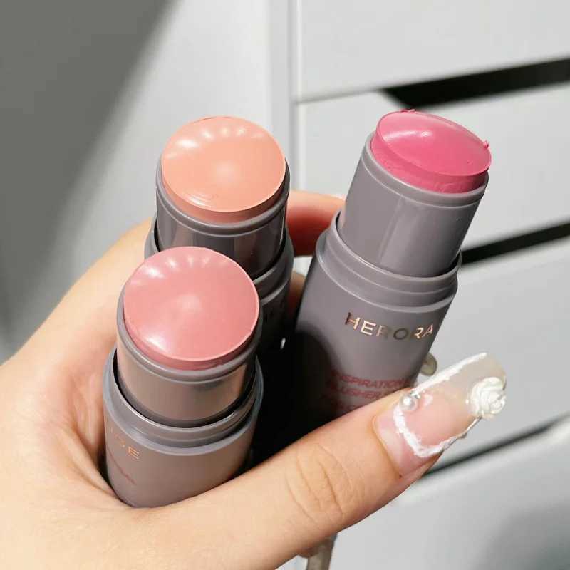 HERORANGE~Double head sponge monochrome powder best cream natural color red expansion color cosmetic ring rouge stickW250220