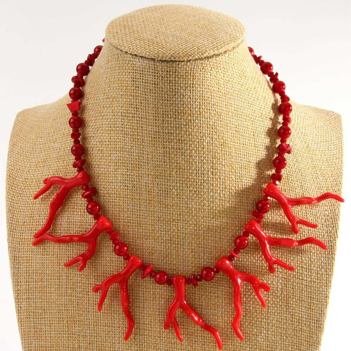 Pendant Necklaces ZA new personalized exaggerated bead coral resin necklace Bohemian beach vacation style accessory necklace H25219