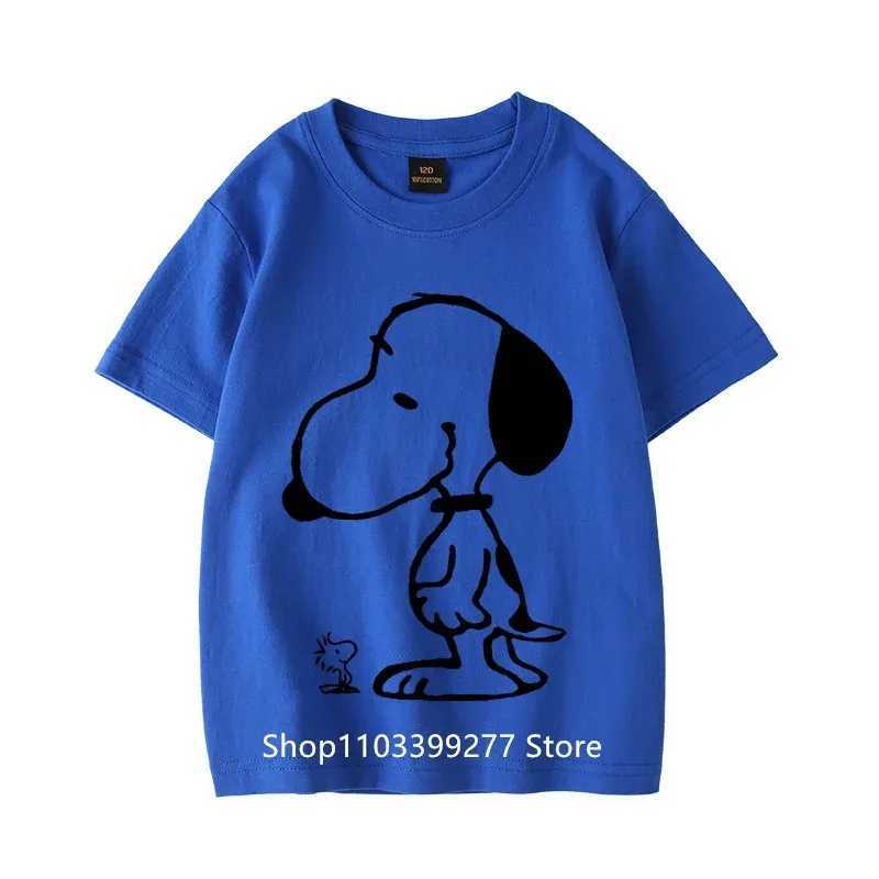 T-shirts New Boys and Girls T-shirt Childlike Summer O-neck T-shirt Cartoon Animation Comfortable Short Breathable Cotton T-shirt H250220