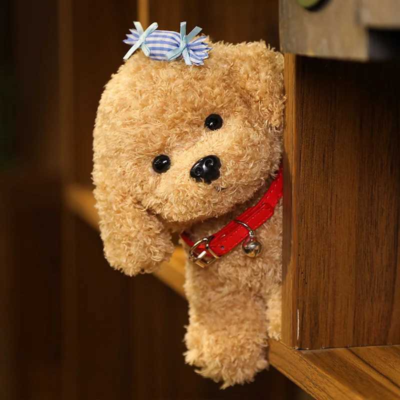 22cm Creative Realistic Teddy Dog Lucky Simulation Dog Poodle Plush Toys Handmade Realistic Figure Toy Plush Stuffed AnimalsT250219