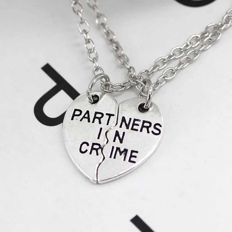 2pcs/set Splicing Necklace Heartbroken Pendant Necklace Men And Women Best Friends BFF Friendship Birtay Jewelry GiftXJ250219