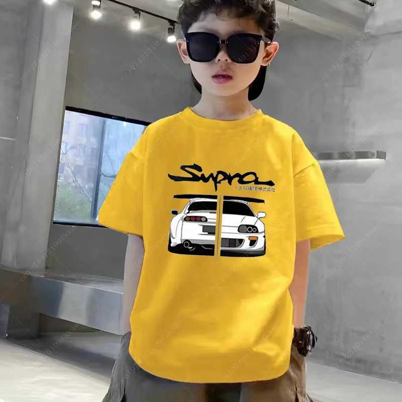T-shirts Initial D T-Shirts Drift Japanese Anime AE86 Tshirt Print Girls Clothes O-neck Boys GraphicTee-shirt for Kids 100% Cotton Tops H250220