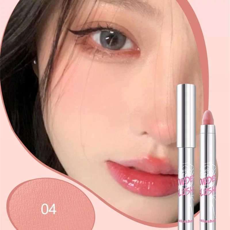 6 color sweet B stick multi-purpose eye shadow face cream eye shadow stick durable waterproof red lipstick girl makeupW250220
