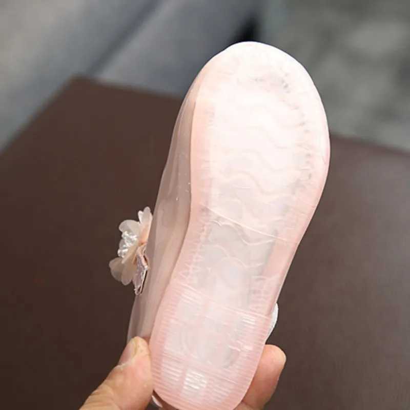Girls Princess Leather Shoes Single Shoes Colorful Floral Shoe Pearl Design Children Performance Shoes X250220