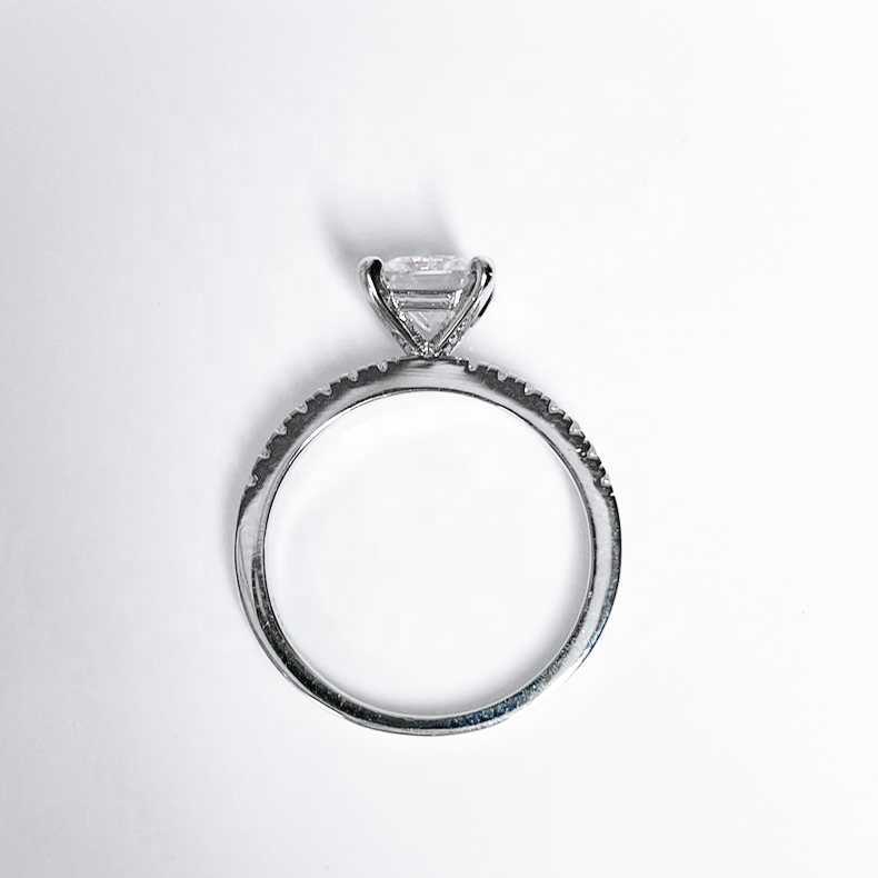 Luster D Color Vvs Princess Cut Moissanite Ring Gold Ring Lowest Price Moissanite Engagement Ring